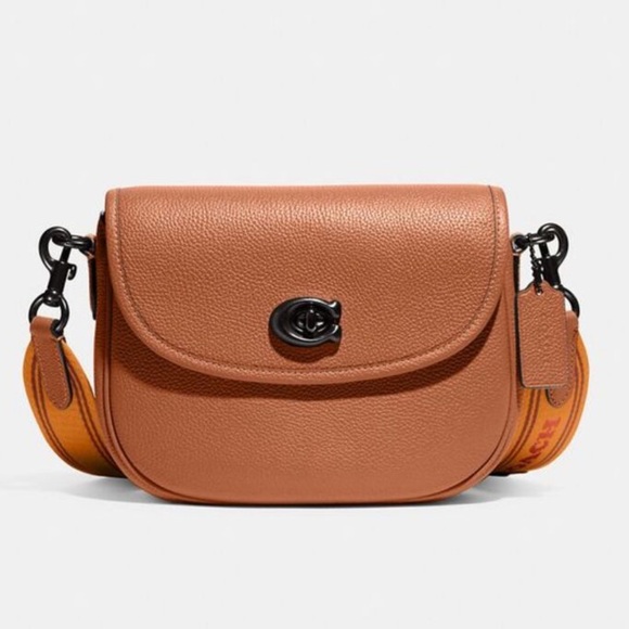 Coach Handbags - Coach Willow Saddle Bag With Leather And Web Straps